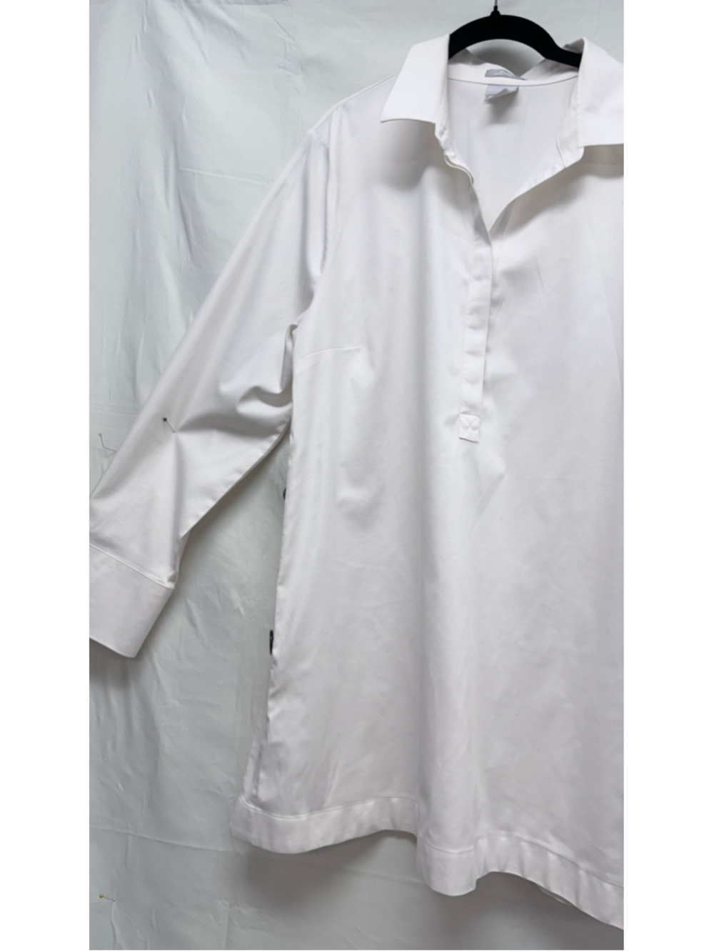 Women's Chico's White No-Iron Chic Stretch Button Down Shirt, L